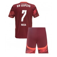 Maglia Calcio RB Leipzig Antonio Nusa #7 Seconda Divisa Bambino 2024-25 Manica Corta (+ pantaloncini)